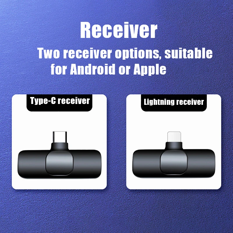 Mini Wireless Lavalier Microphone Portable Audio Video Recording Mic for iPhone Android Live Broadcast Gaming Phone microphone condenser microphone