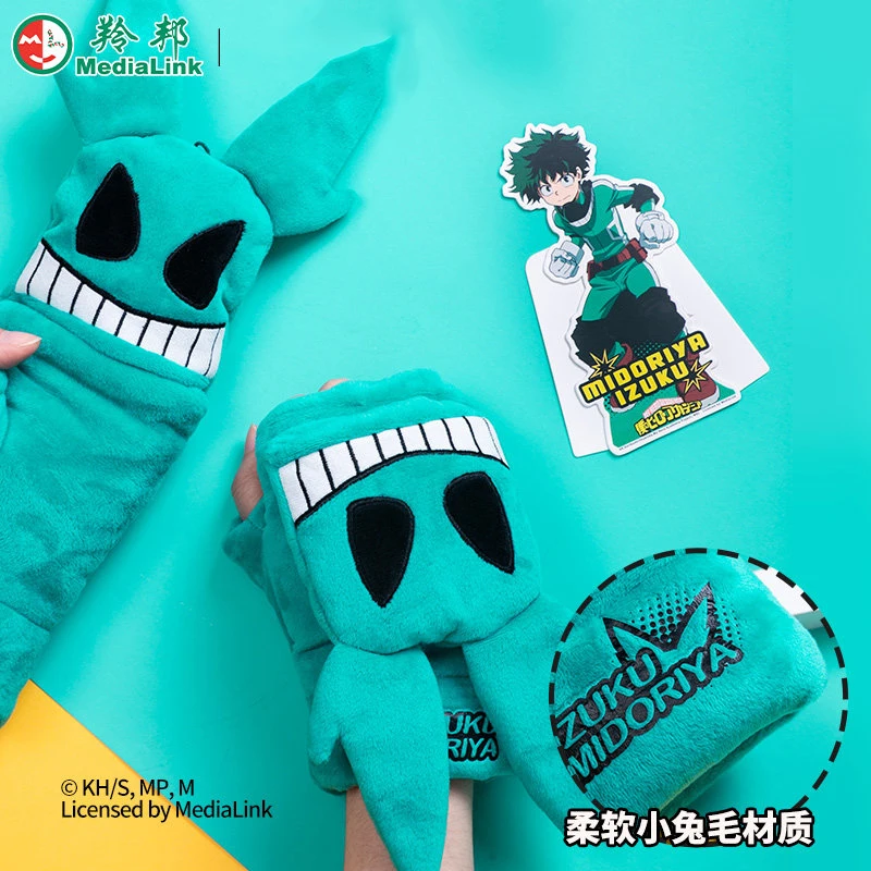 Boku no Hero Academy My Hero Academy Midoriya izku, теплые плюшевые перчатки для косплея, теплые рукавицы для мальчиков и девочек, рождественские подарки