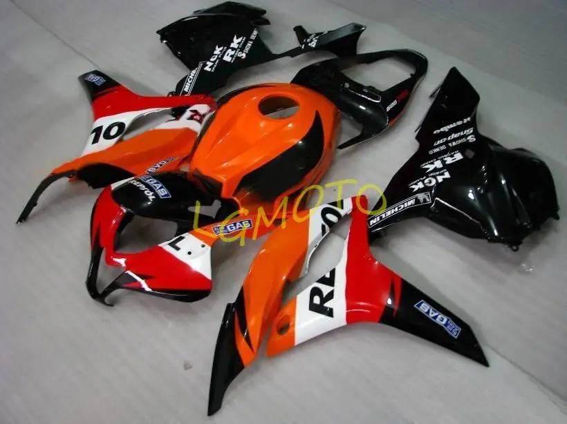 Комплект обтекателей REPSOL для кузова honda cbr600rr f5 2009-2012 2010 2011 # T27E3 ORANGE | Автомобили и