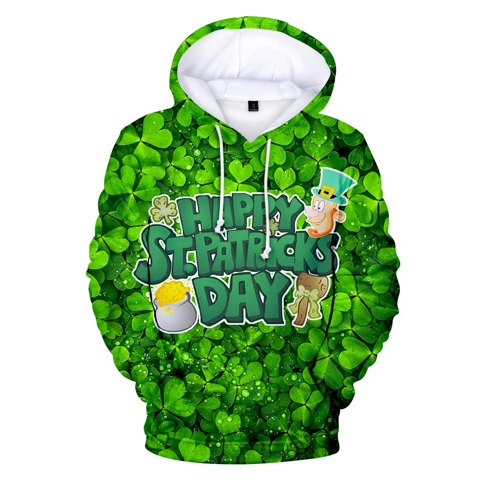 St. Patrick. sDay/зеленая шляпа ирландский фестиваль толстовки с капюшоном для