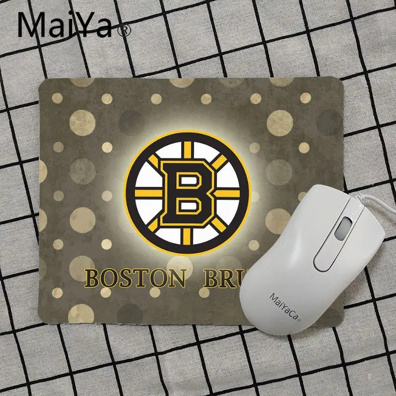 Maiya высокое качество Boston broins ледяной хоккейный коврик для мыши геймерская игра коврики Лидер продаж подставка под руку мышь - Цвет: No Lock Edge18x22cm