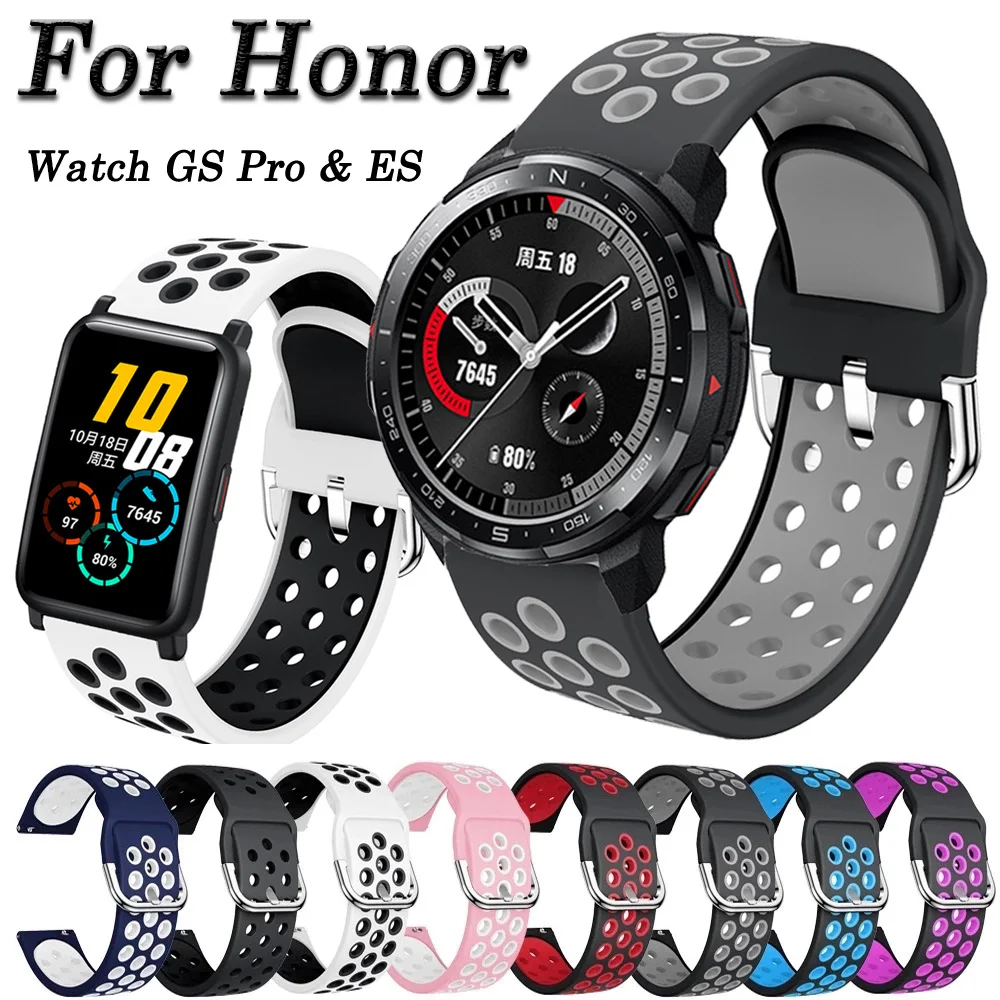Ремешок силиконовый для часов Honor Watch GS Pro Band сменный Браслет наручных 22 мм 20
