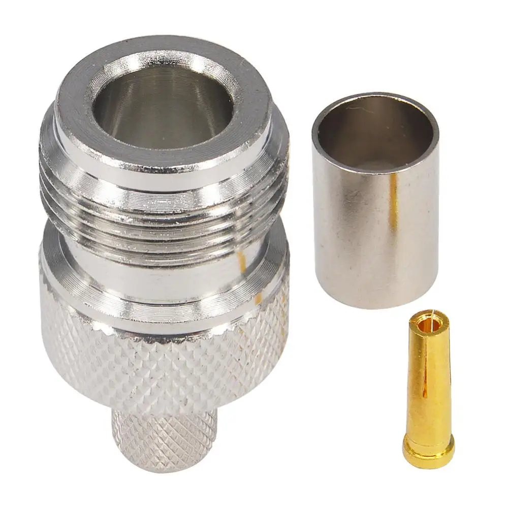 2 Pieces N Female Crimp Connector for 50-5 5D-FB LMR300 Coaxial Coax cable Adapter | Обустройство дома