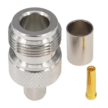 

2 Pieces N Female Crimp Connector for 50-5 5D-FB LMR300 Coaxial Coax cable Adapter