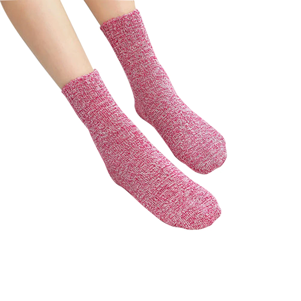 5 пар, удобные дышащие Хлопковые женские носки средней длины в стиле ретро, Осень-зима, эластичные плотные мягкие модные теплые Повседневные носки