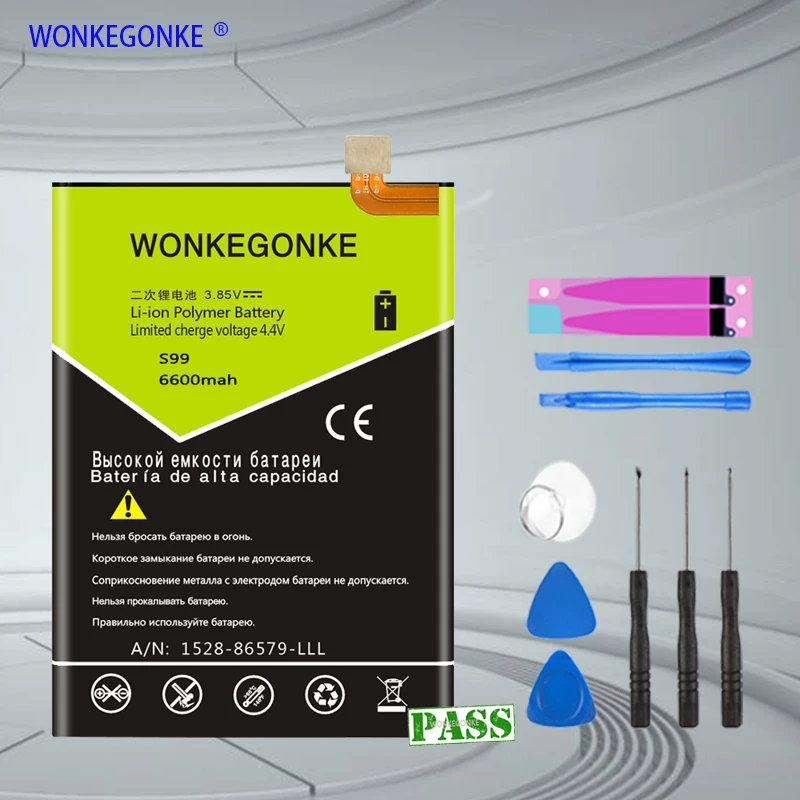 Аккумулятор WONKEGONKE для HOMTOM S99 6600 мАч