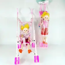 Детская тележка, игрушка для девочек, игрушечный дом с кукольной тележкой, детская тележка