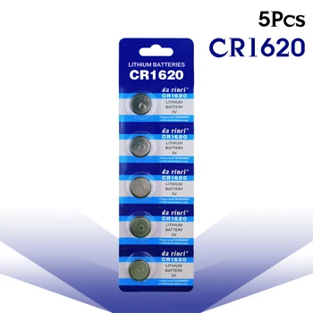 

5-pcs/pack CR1620 Button Batteries ECR1620 DL1620 5009LC Cell Coin Lithium Battery 3V CR 1620 For Watch Electronic Toy Remote