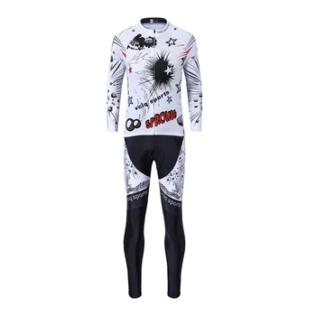 

2019 explosion models autumn and winter warm wool riding suit long suit bike suit spring and summer riding suit