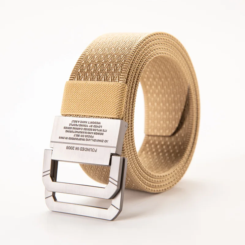 ZLY 2021 New Fashion Hot Selling Woven Canvas Belt Men Women Unisex Metal Alloy Buckle Casual Style Quality Stripe For Jeans belts Belts