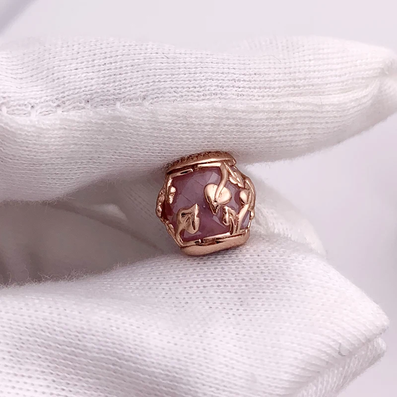 XIAOYI ювелирное изделие, 925 пробы, серебро, 1:1, шарм, Пандоры, волшебный лес, гриб, лист, стеклянный лист, цепочка, звено, серебряный браслет