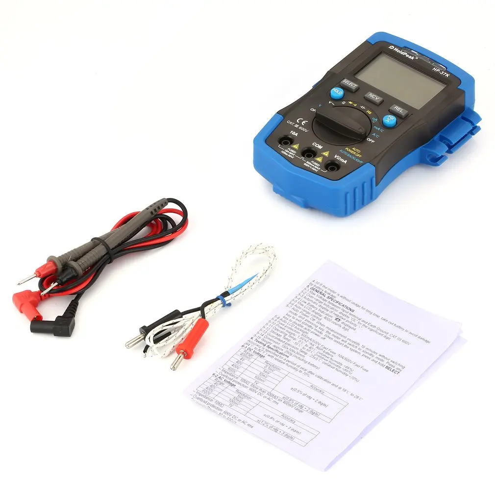 

DC/AC Digital Multimeter HP-37A/HP-37B/HP-37C/HP-37K Temperature Resistance Capacitance Frequency Duty Cycle Tester Meter