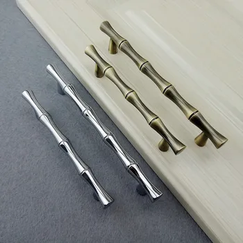 

96mm/128mm Bamboo Style Furniture Hardware Handle Kitchen Cabinets Sliding Door Knob Drawer Wardrobe Cupboard Push Pulls Handles