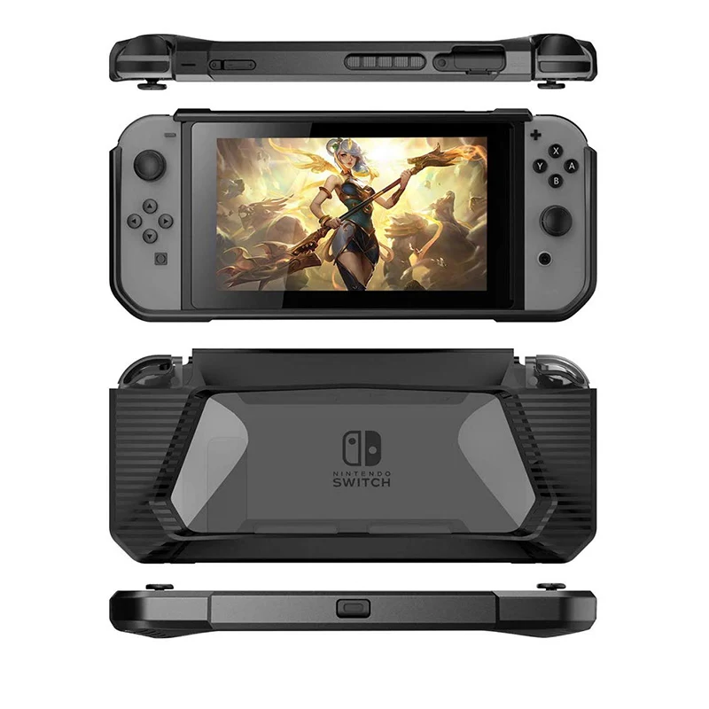 

For NS Nintend Switch Protector Console Cover Case Anti-dust Tempered Film Glass Screen Protector Eye Protection With Free Caps