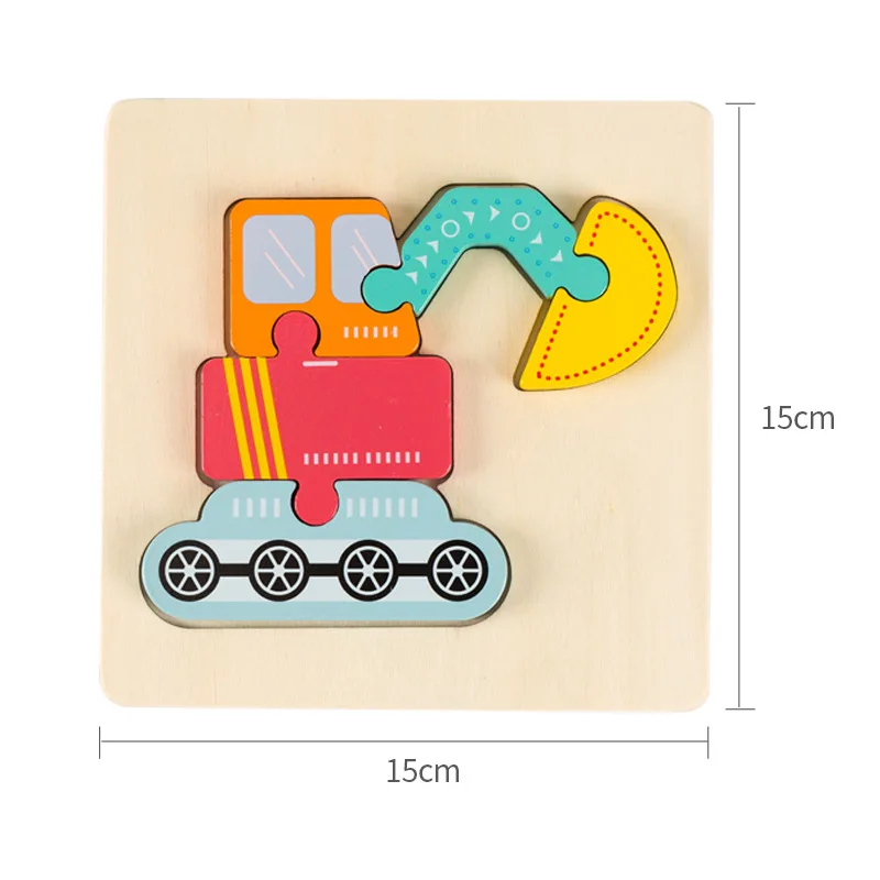 

Wooden 3D Puzzle Cartoon Animal Fruit Traffic Pattern Children Hand Jigsaw Puzzles Baby Learning Educational Toys for Kids Gift