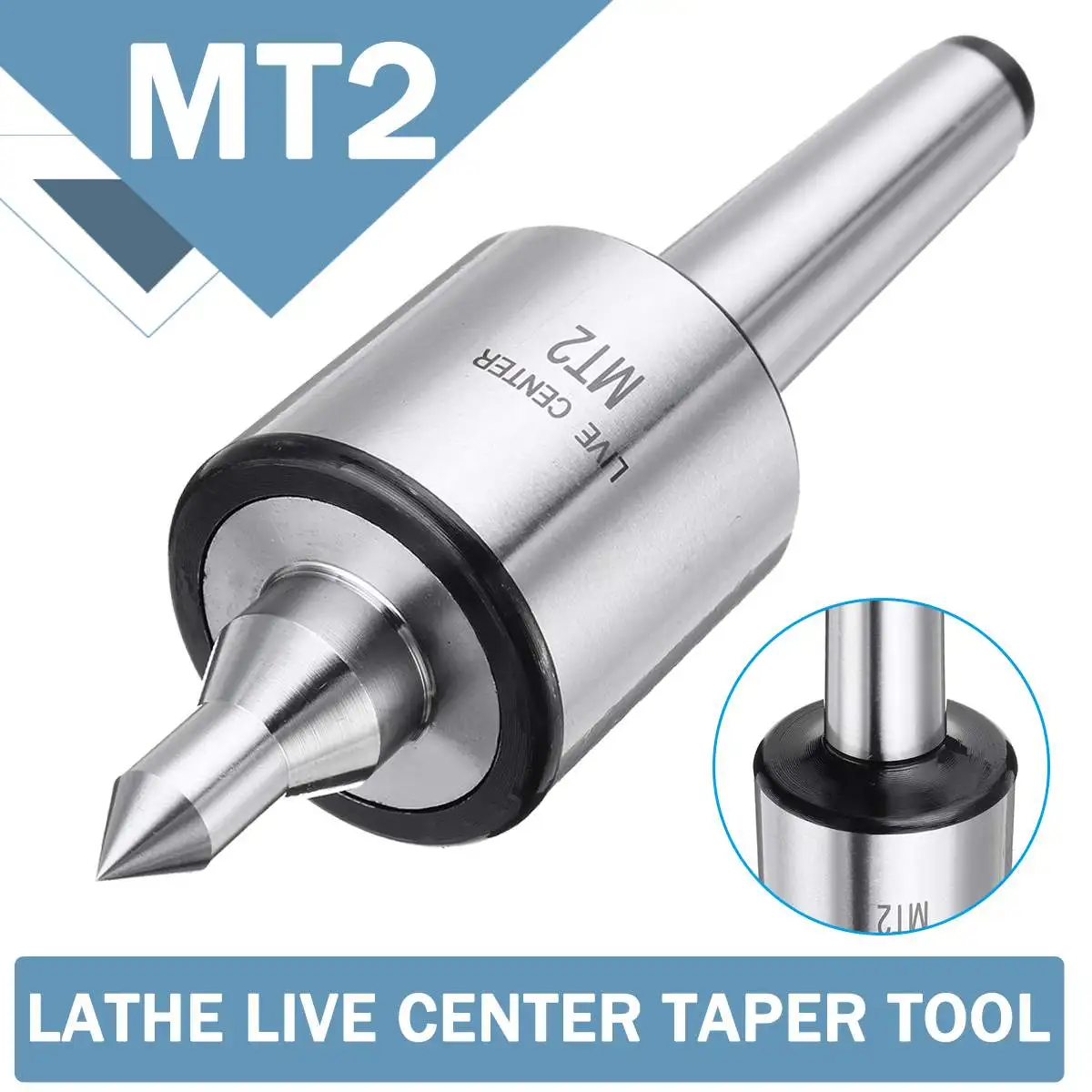 MT2 0.001 5000rpm Accuracy Max Steel Lathe Live Center Taper Tool Triple Bearing CNC Live Revolving Milling Center Taper Machine
