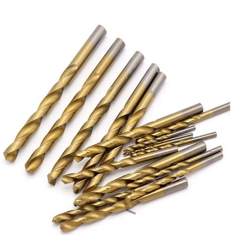 

19PCS Home decoration purpose 1-10mm straight shank HSS 4241 Metal Drilling Twist Drill Bit HSS for Iron Aluminum wood plastic