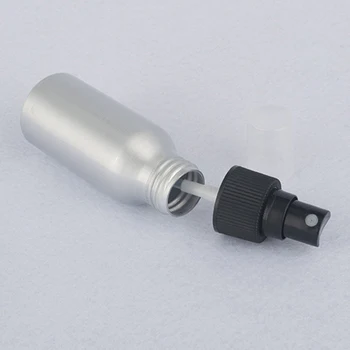 

5PCS 50ML Aluminium Spray Bottle With Black Sprayer Refillable Container Aluminum Spray Bottle 2020 New Arrival