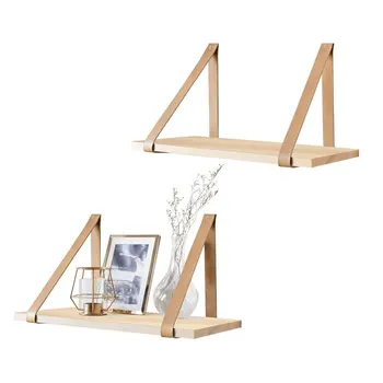 

Wooden Floating Shelf Nordic style Wall Hanging Single-layer Storage Shelves Plant Flower Display Rack for Home Store Decorative