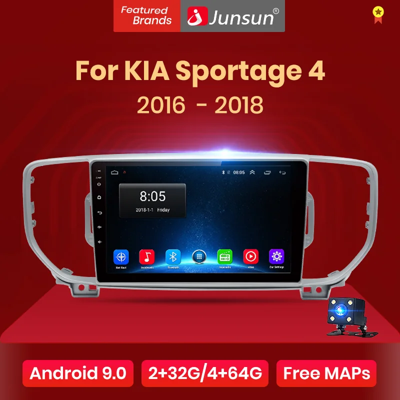 Junsun 2G + 32G Android 9 0 для KIA Sportage 4 2016 2017 2018 2019 KX5 Авто 2 din Радио стерео плеер Bluetooth gps