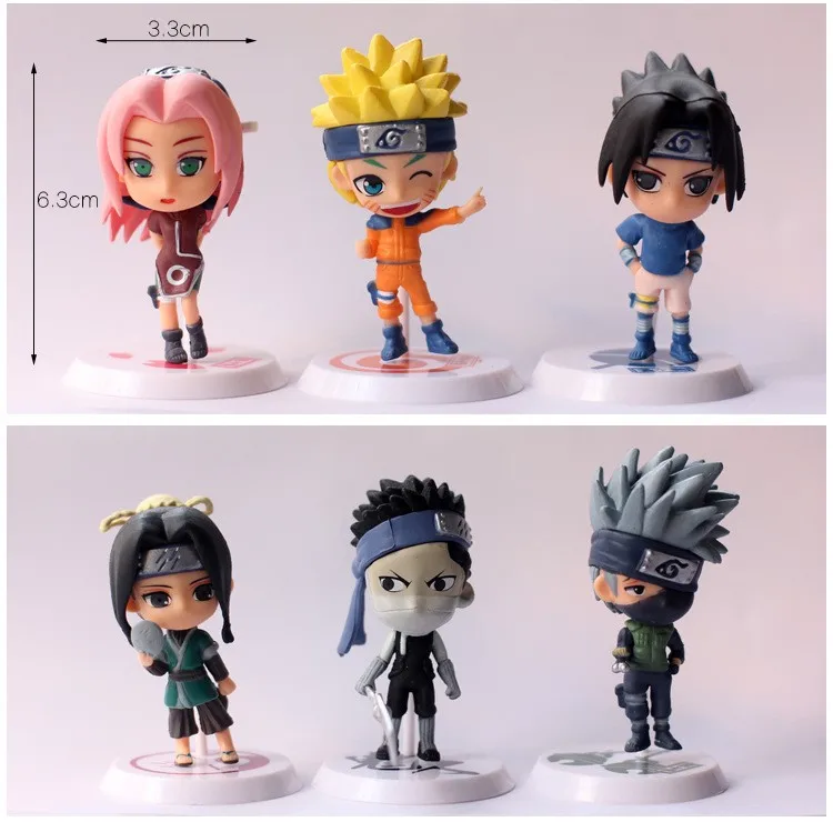 Action Toy Figure Naruto Sasuke Kakashi Figure Set Classic Japanese Anime Figurine Resin Model Builiding Quality Toys For Boys