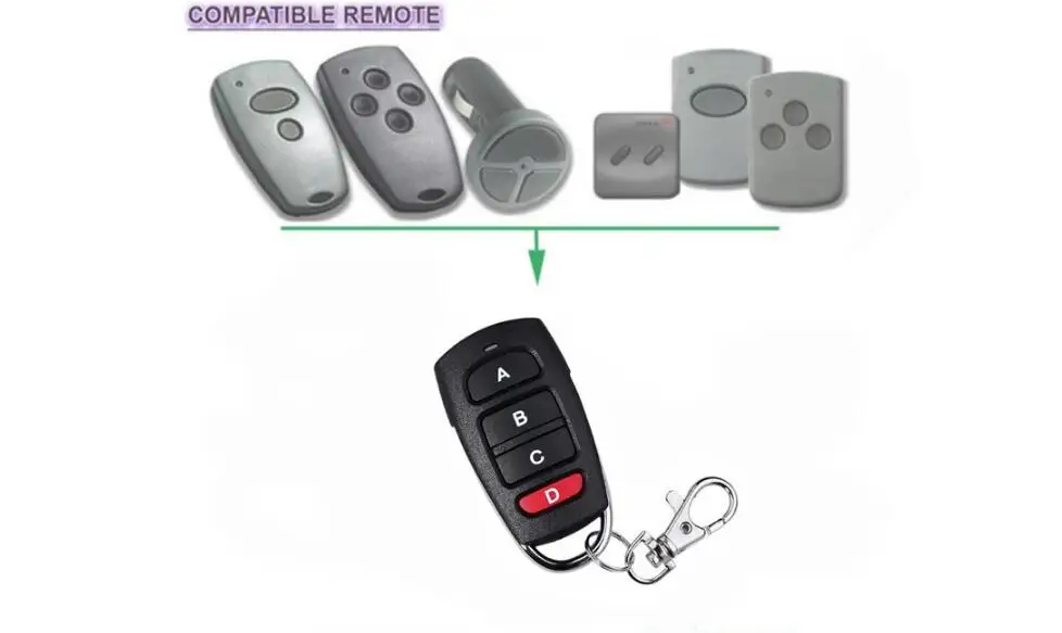 

1pcs FOR Marantec Digital 212 214 433Mhz Garage Door replacement Remote Control transmitter clone key fob free shipping
