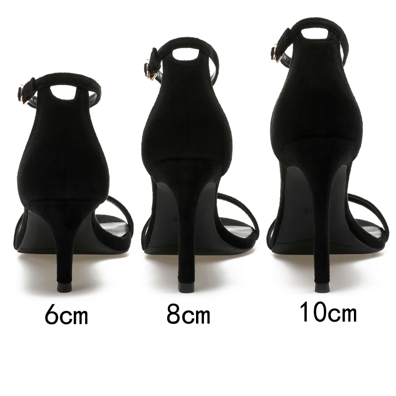 Women High Heels Sexy Word Buckle Sandals Summer Fairy Style Small Wild Fine Heel