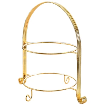 

Fruit Plate European Two - Layer Snack Rack Cake Display Rack Pastry Dish Serving Tray Fruit Candy Shelf Room Party Decoration