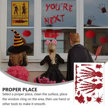 

5pcs Sticker Useful Decal Ornament Decoration for Window Home Door