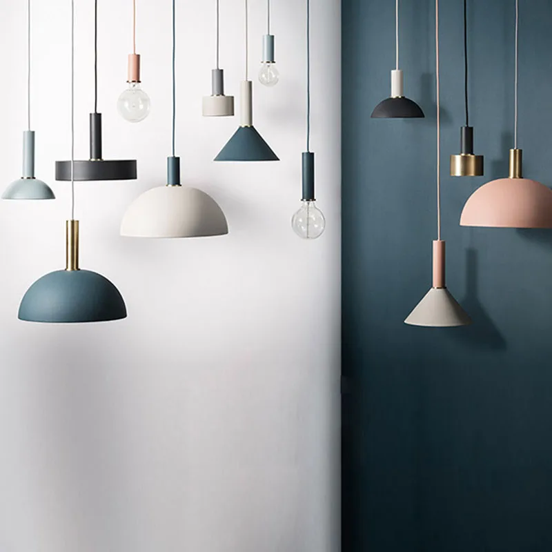 Современный подвесной светильник в стиле лофт, простой многоцветный подвесной светильник для столовой, кухни, гостиной, коридора, подвесной светильник