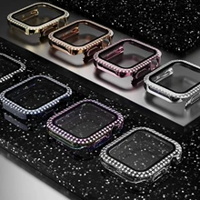 

Diamond Case For Apple watch 44/40/38/42mm Accessories Bling Bumper Screen Protector Cover iWatch series 3 4 5 6 se accessories