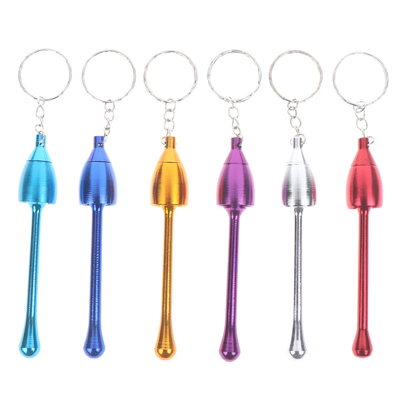 Mini Aluminum Mushroom Pipe With Key Chain Metal Creative Smoking Pipe