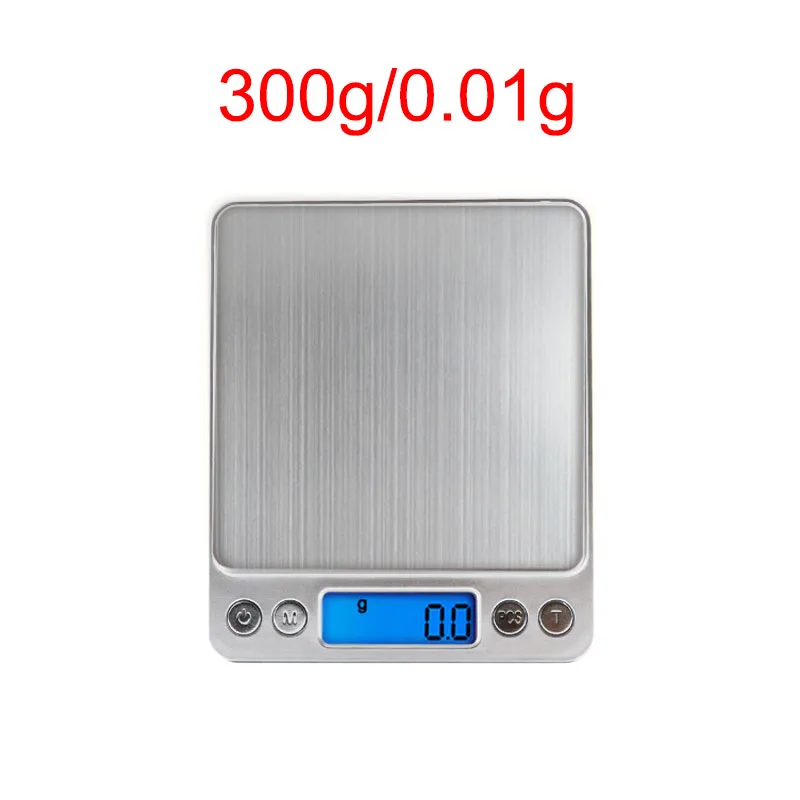 300g-0.01g 3000 г/0,1 г цифровые кухонные весы для еды, весовые весы для приготовления пищи, Многофункциональные весы для измерения веса тары, 500 г/0,01 г - Цвет: 300g-0.01g