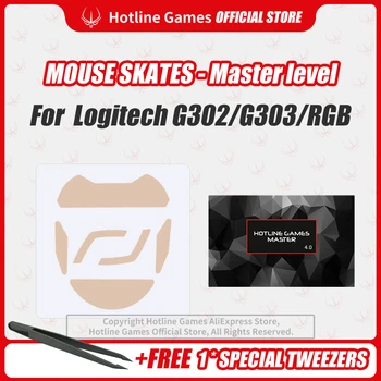 

Hotline Games 4.0 Master Level Mouse Skates Mouse Feet Pad Replacement Feet for Logitech G303 Mouse 0.23mm/0.6mm Thickness