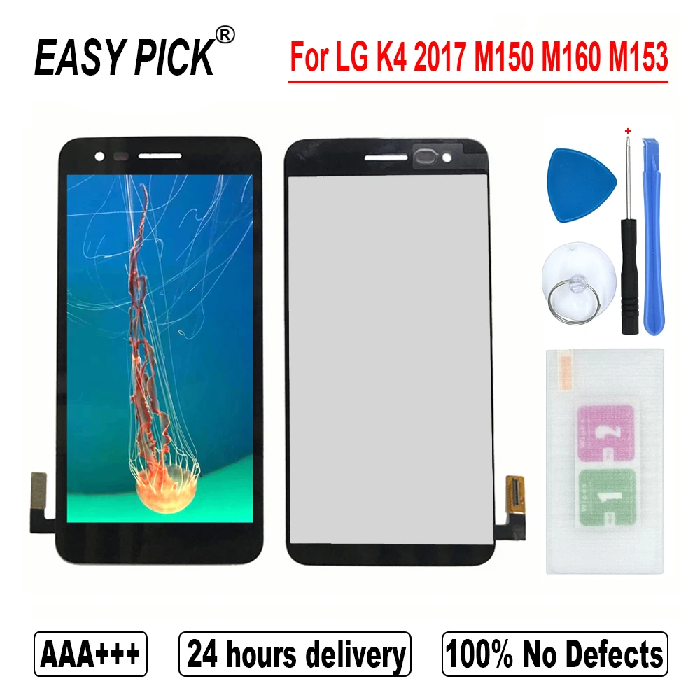 Для LG K4 M160 M153 ЖК-дисплей кодирующий преобразователь сенсорного экрана в сборе бесплатные инструменты для LG Phoenix 3 M150