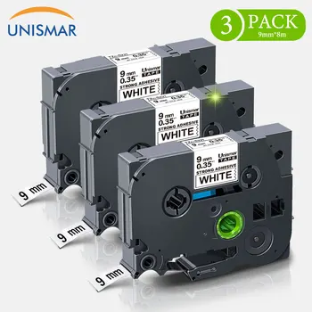 

Unismar 9mm TZe-S221 Extra Strength Black on White for Brother P-touch Laminated Tape TZ-S221 TZeS221 TZS221Strong Adhesive Tape