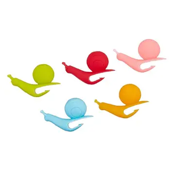 

1PC Cute Snail Drink Marker Practical Tea Bag Holder Reusable Silicone Mini Wine Glass Marker Random Color