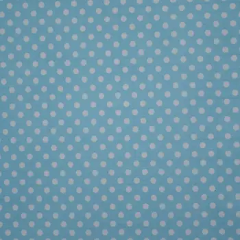 

1 yard Polyester/PVC coated Waterproof Fabric for bag, handmaking, polka dot on blue background (width=140cm)