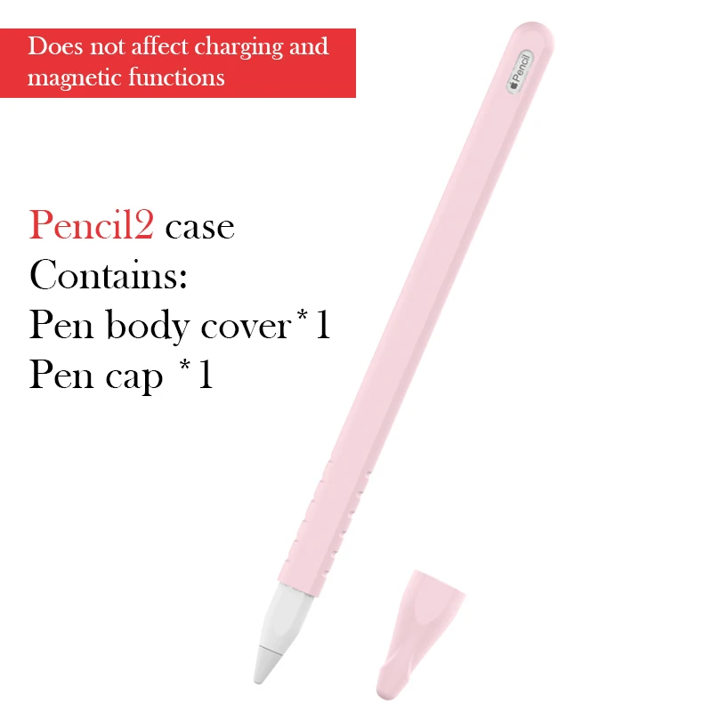 Розовый Силиконовый чехол для планшета, стилус, чехол для Apple Pencil 2 поколения, чехол для iPad Pencil 2th - Цвета: Розовый