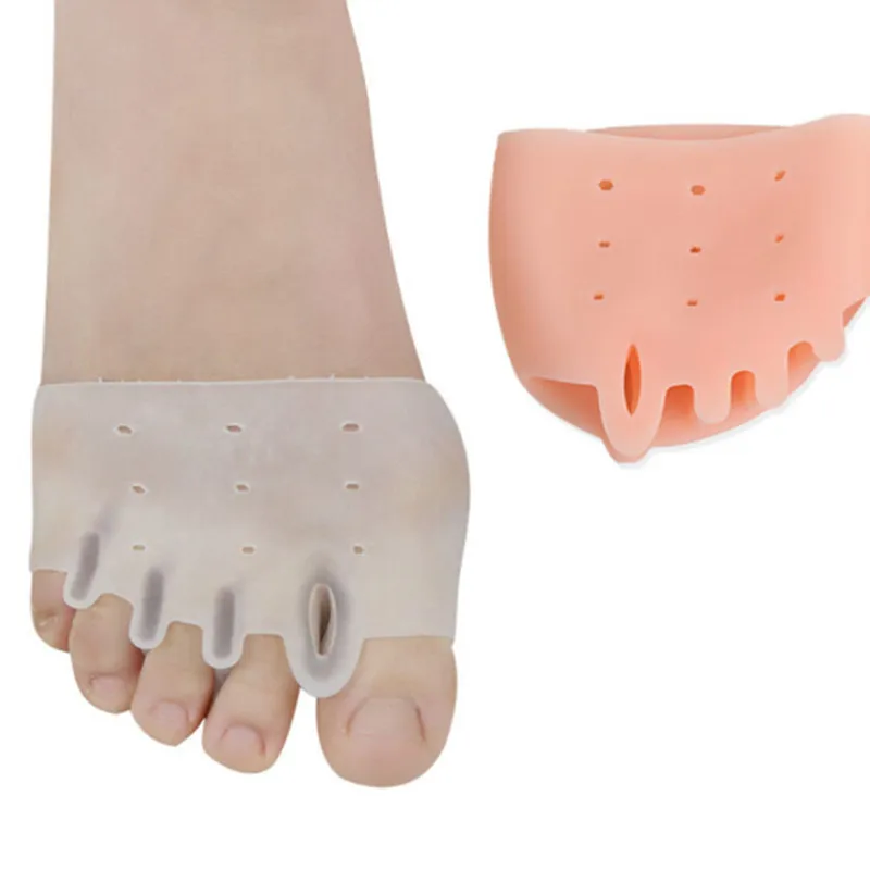 1 Pair Of Five-hole Honeycomb Forefoot Pad Toe Set New Toe Separator Separation Toe Valgus Corrector To Protect Foot Tools