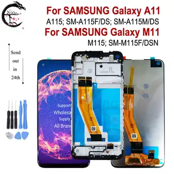 

LCD With Frame For SAMSUNG Galaxy A11 M11 LCD A115 Display SM-A115F/DS M115F Screen Touch Sensor Digitizer Assembly Replacement