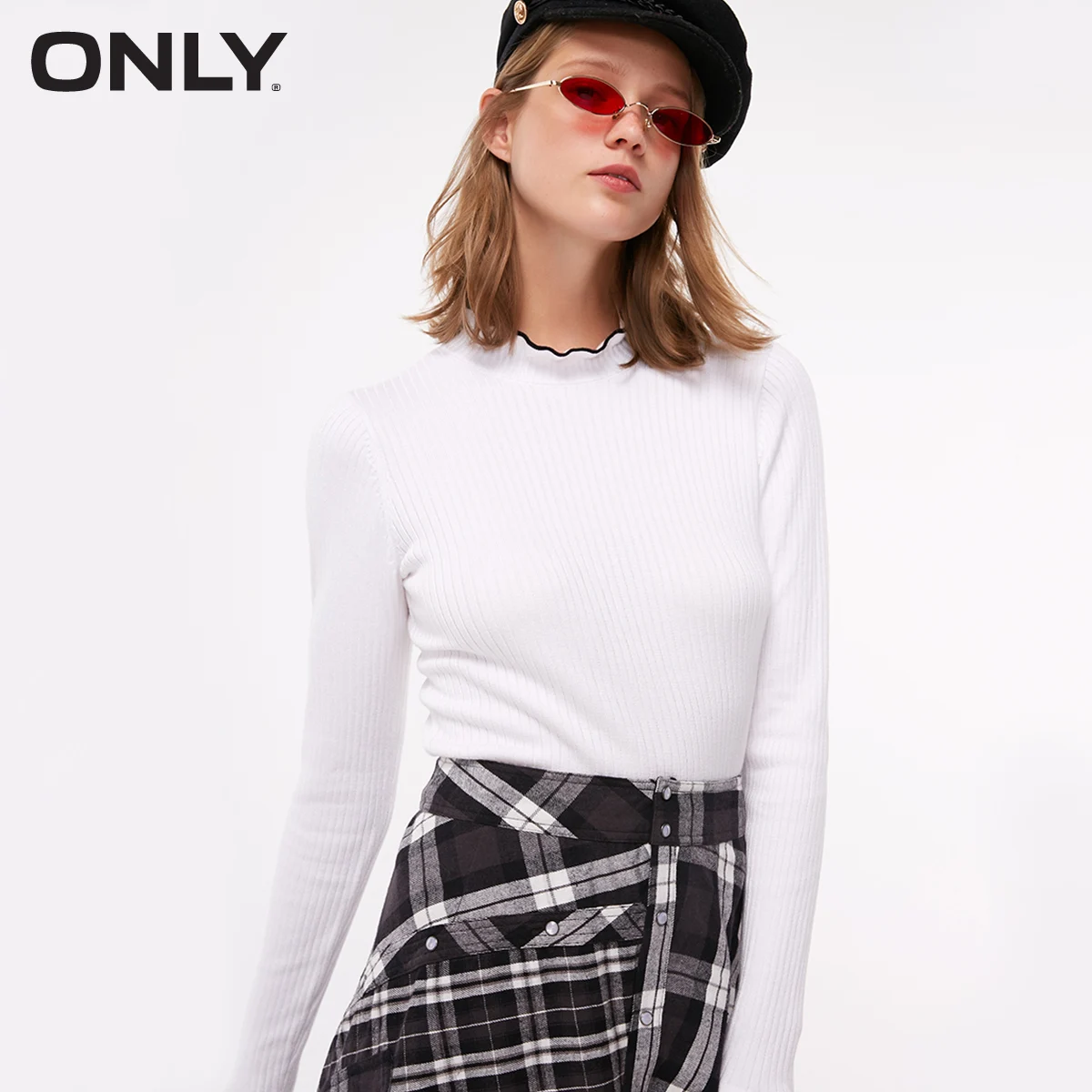 

ONLY women's autumn new lace slim pullover sweater | 118324522