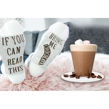 Забавные носки с буквенным принтом, если вы можете прочесть это, носки Bring Me Chocolate, повседневные теплые носки унисекс для женщин и мужчин