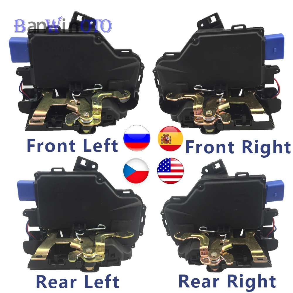 2pcs Rear Left+Right Door Lock Actuator For SKODA VW 3B4839016AG 3B4839015AG New
