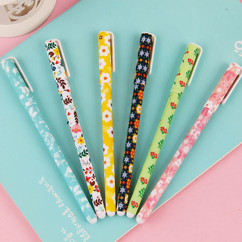 Roller Ball Pen 6pcs/Set Black/Colorful Students Writing Tool Office Accessories 15cm Creative Stationery Gift School Supplies
