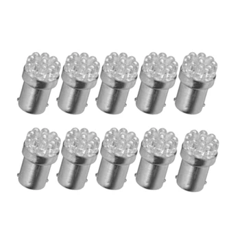 

10Pcs White 1156 BA15S 9SMD LED Brake Backup Reverse Light Bulbs