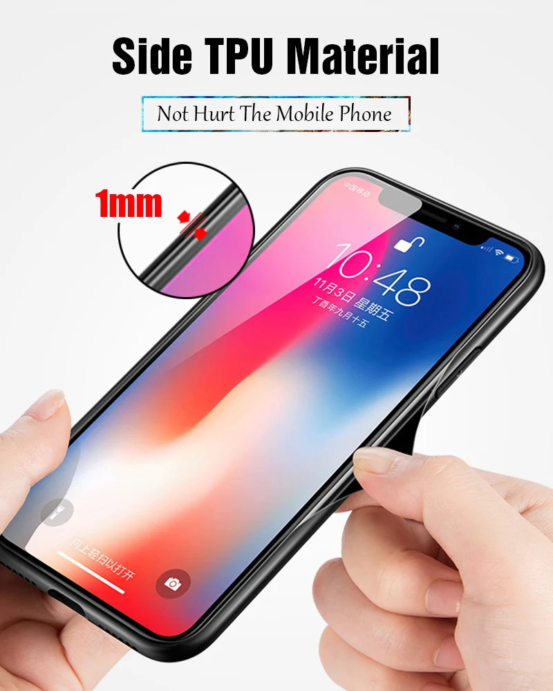 TOMKAS Luxury Marble Phone Case for iPhone X 10 Tempered Glass PC Agate Back Cover Silicone Soft Edge Coque Case for iPhone X (20)