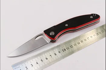 

High Quality BF-g10 Fast Open Folding Knife D2 Steel Drop Point Satin Blade G10 Handle EDC Pocket Knives With Retail Box