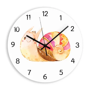 

Cartoon Snail-shape Digital Wall Clock for Kids Living Room Acrylic Decorative Wall Clocks Modern Design +Silent Quartz Movement