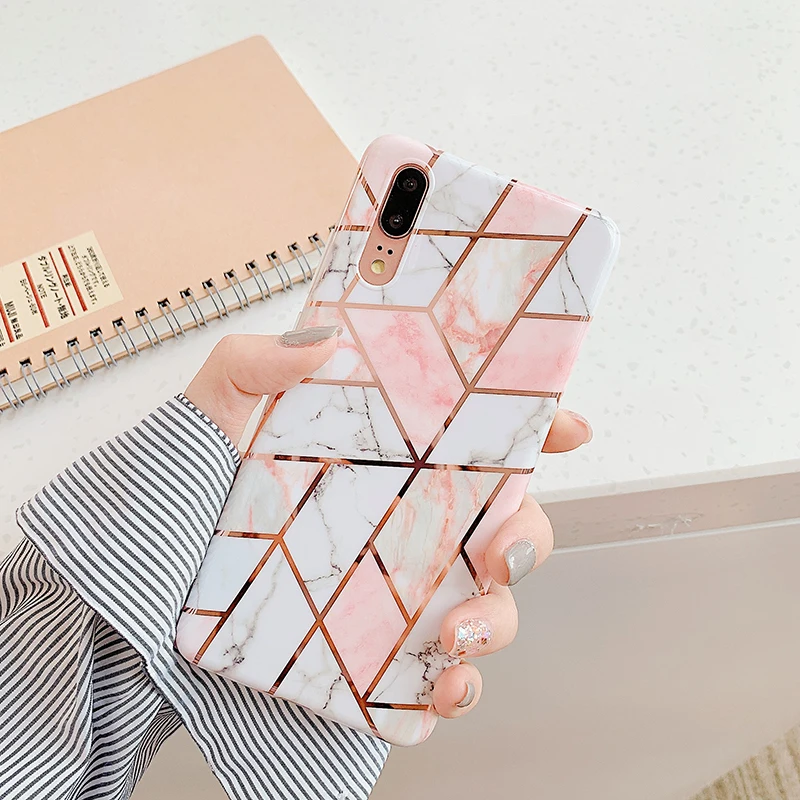 Нестандартные мраморные чехлы для телефонов huawei P20 P30 Pro Lite mate 20 Pro Lite с антиударным камнем мягкий IMD задняя крышка conque